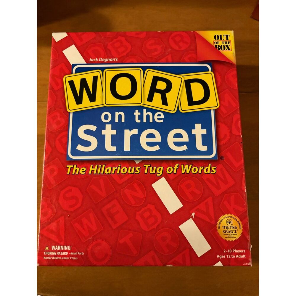 Word on the Street Out of the Box 2009 Board Game Never Played Mensa Select